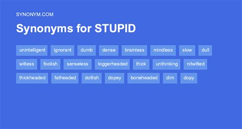 stupid synonym